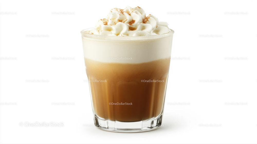 Creamy Iced Coffee with Whipped Cream and Caramel Syrup