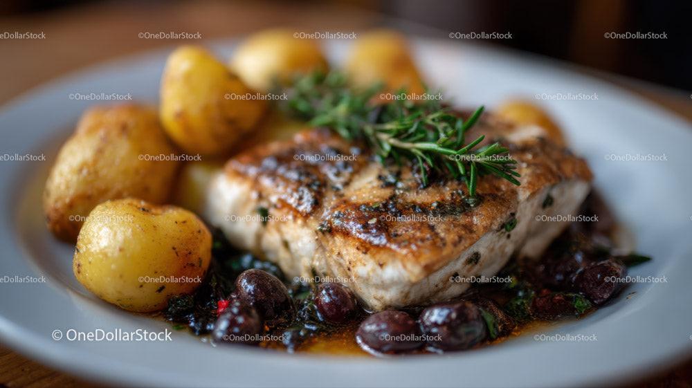 Gourmet Beef Steak with Mashed Potatoes and Herb Garnish Stock Photo Bundle preview 10