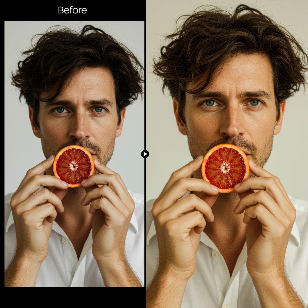 Before and after Film PRO View Lightroom preset edit