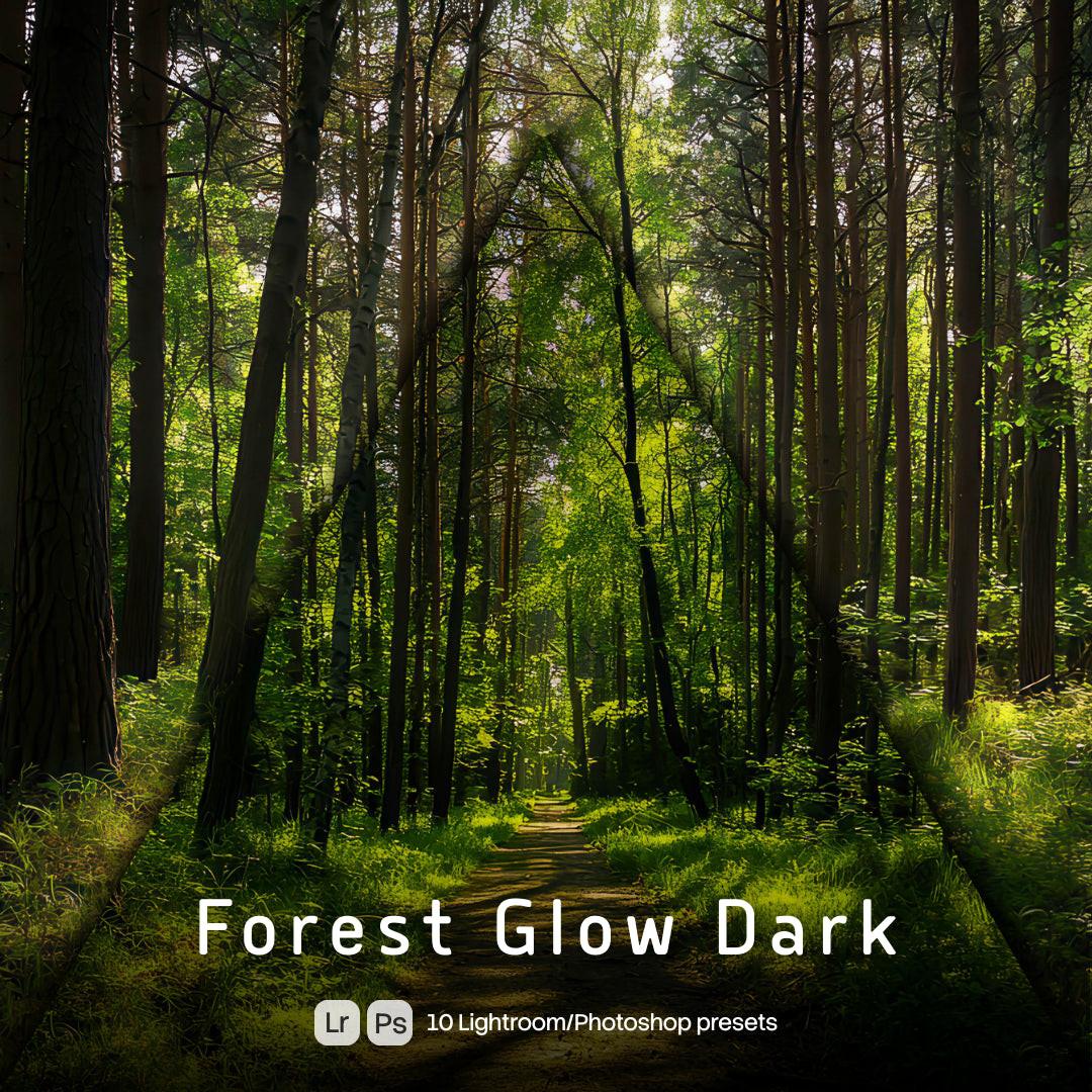 Forest Glow Dark Lightroom presets cover preview
