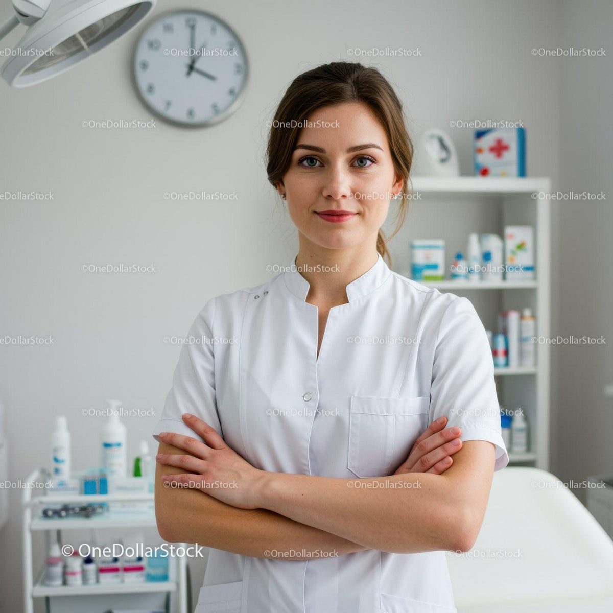 Healthcare Professional in Medical Office with Modern Equipment