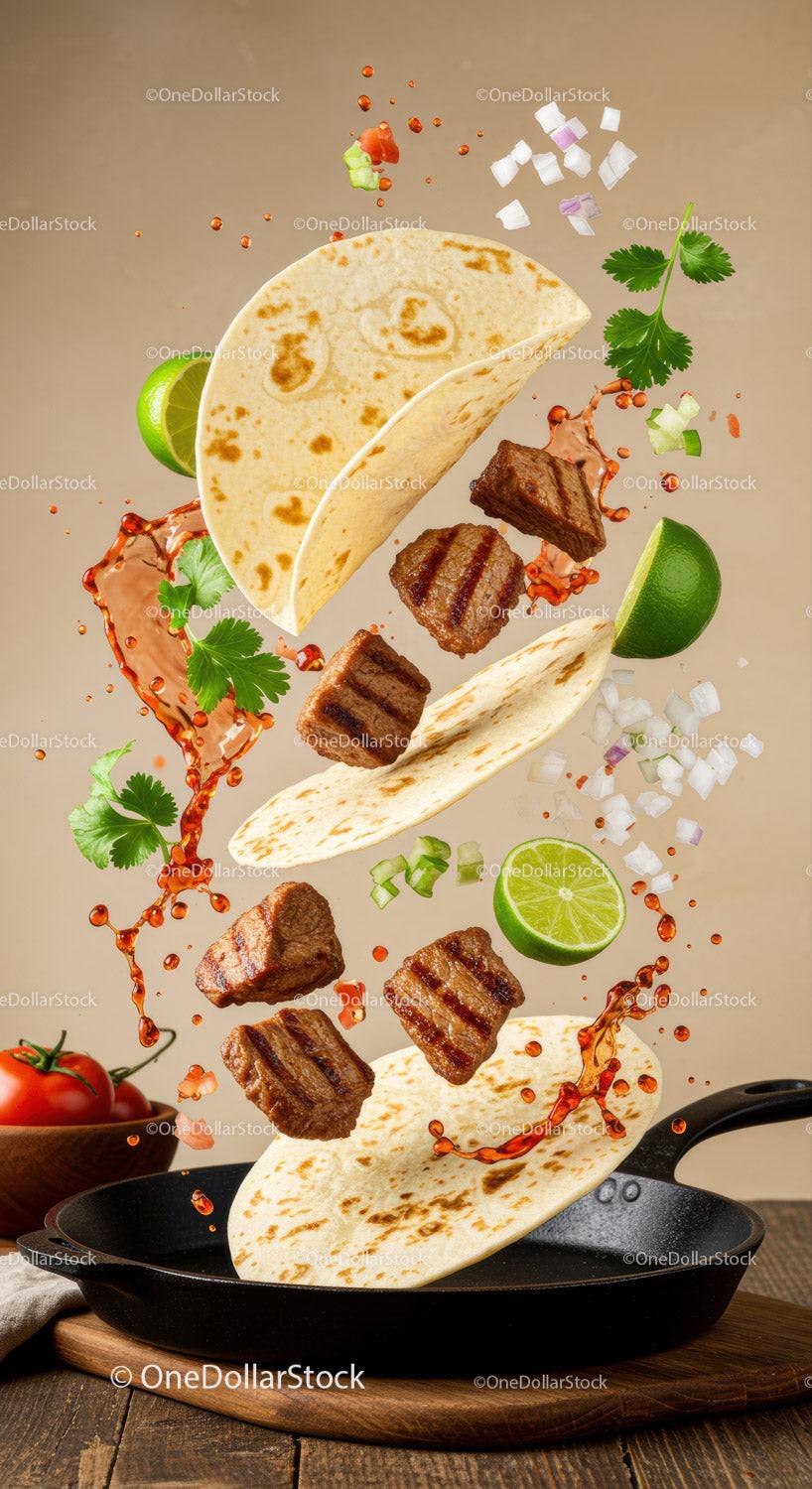 Grilled Beef Tacos with Fresh Lime and Salsa Splash