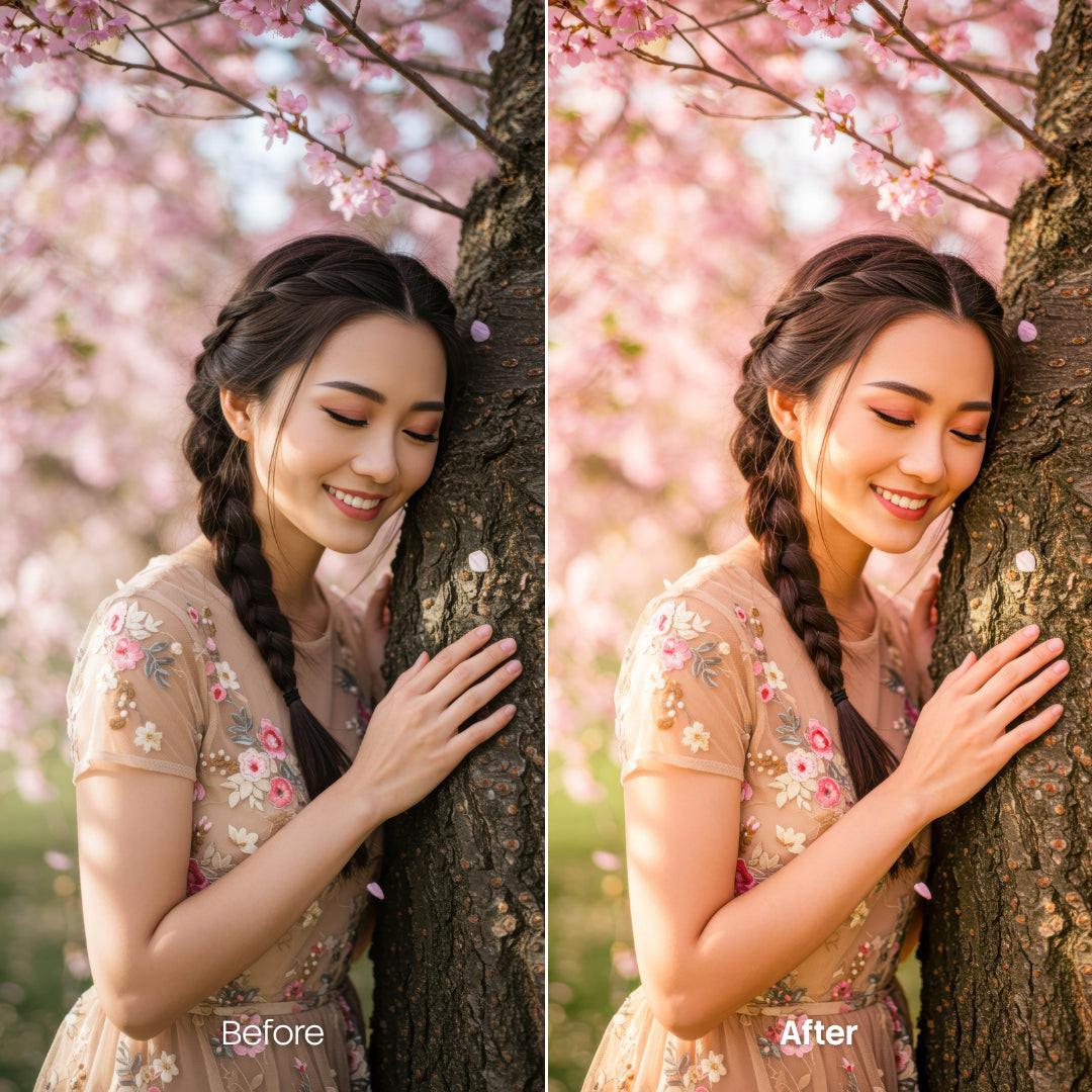 Blossom XMP presets color grading preview