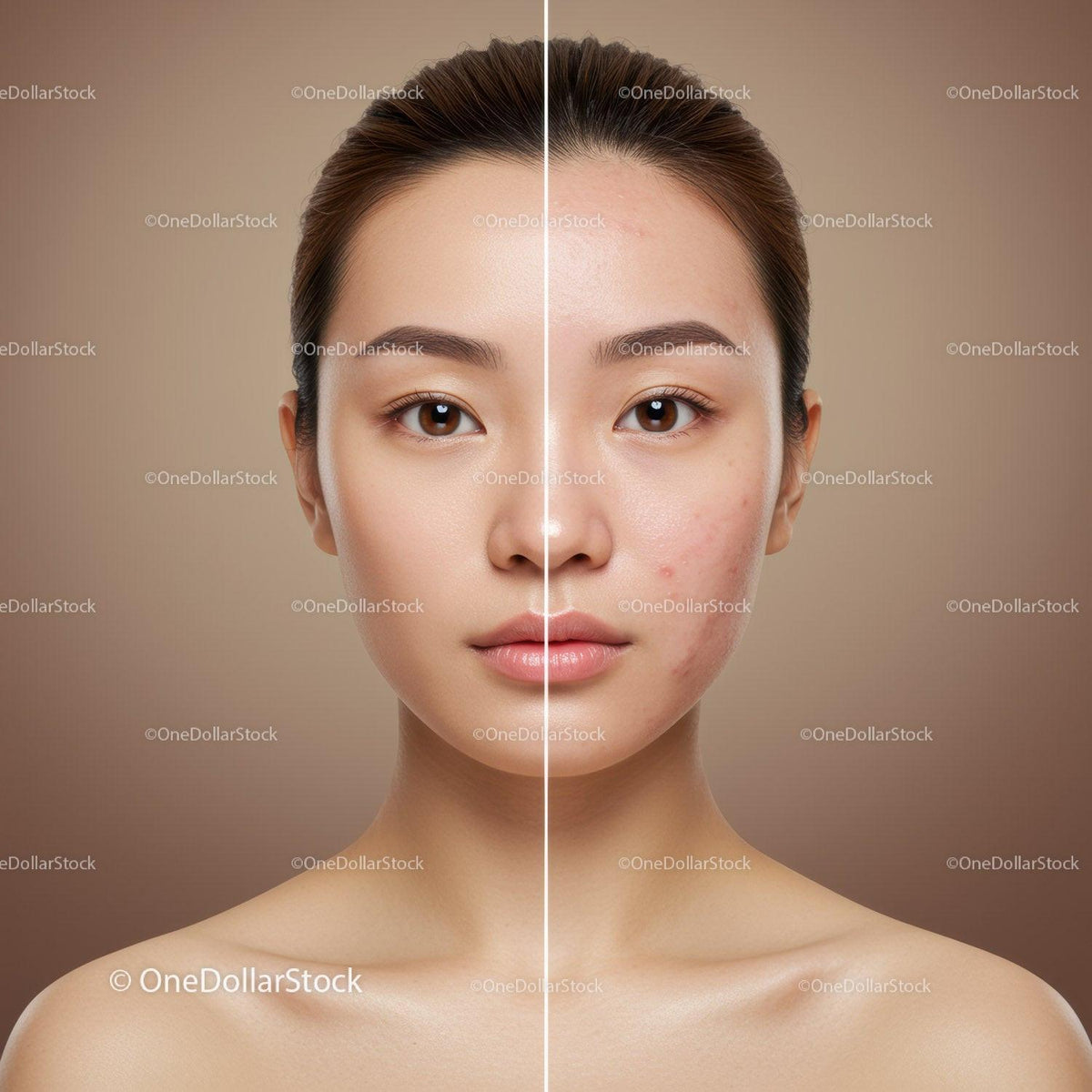 Clear Skin Transformation of Young Woman with Acne Treatment