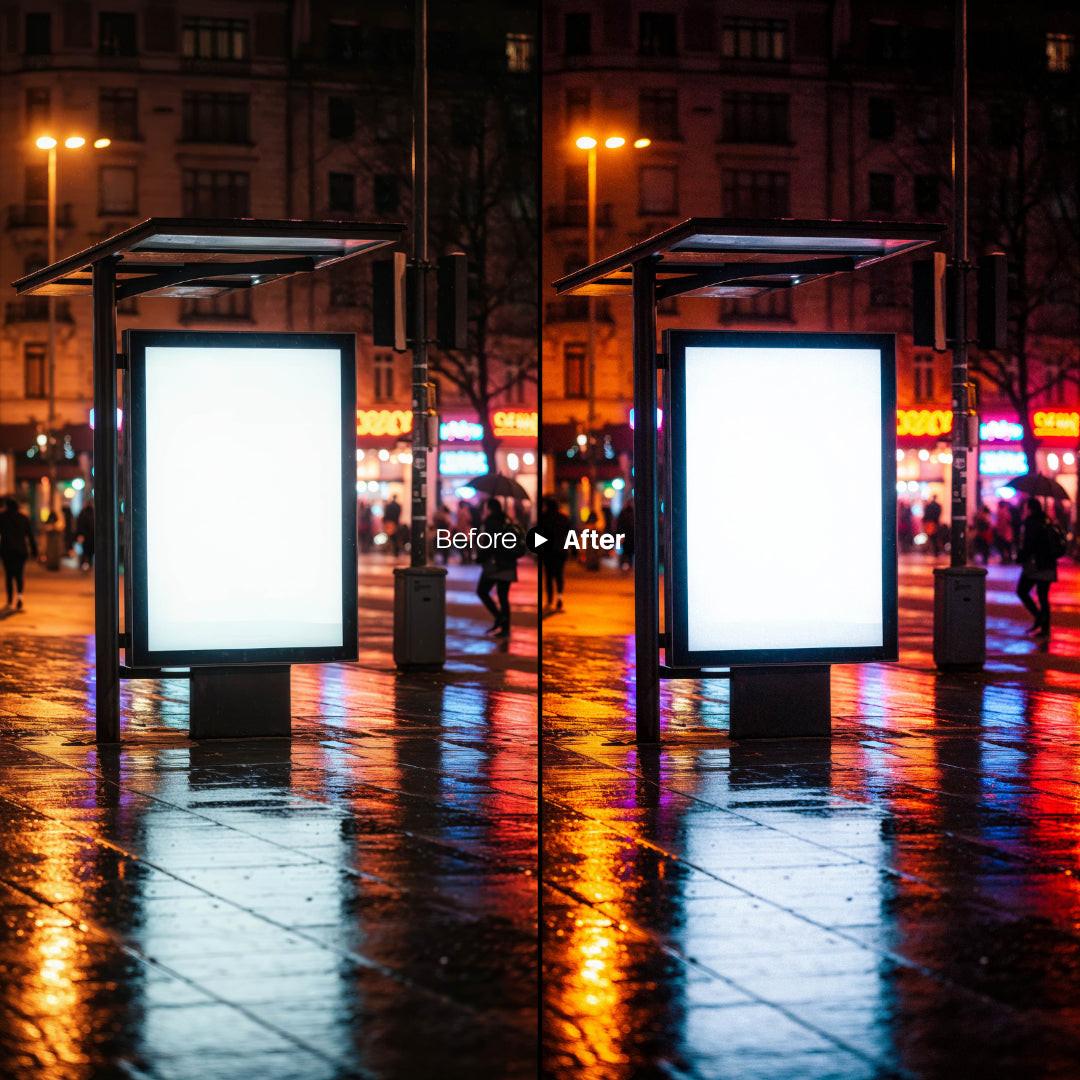urban photography edit with Neon Film Lightroom presets