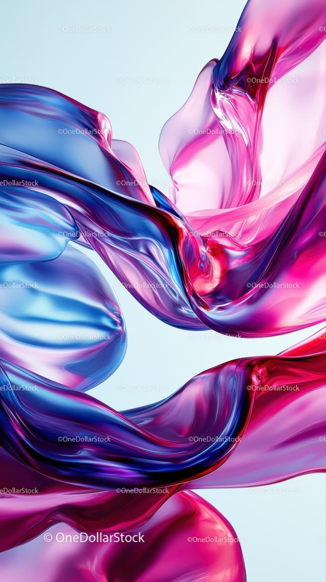 Abstract Fluid Art with Vibrant Swirls and Liquid Flow