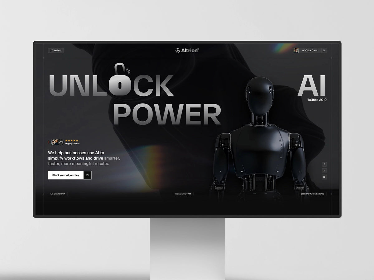 Altrion Framer template homepage preview