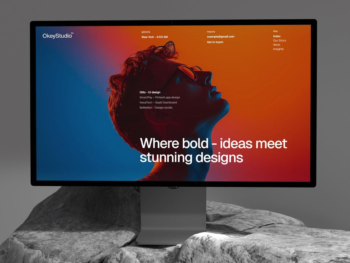 OkeyStudio Framer template homepage preview
