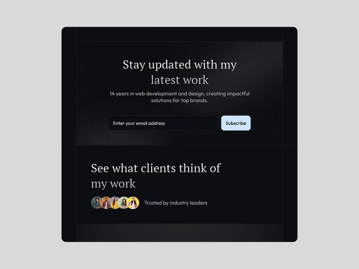 Showoff Framer template design preview