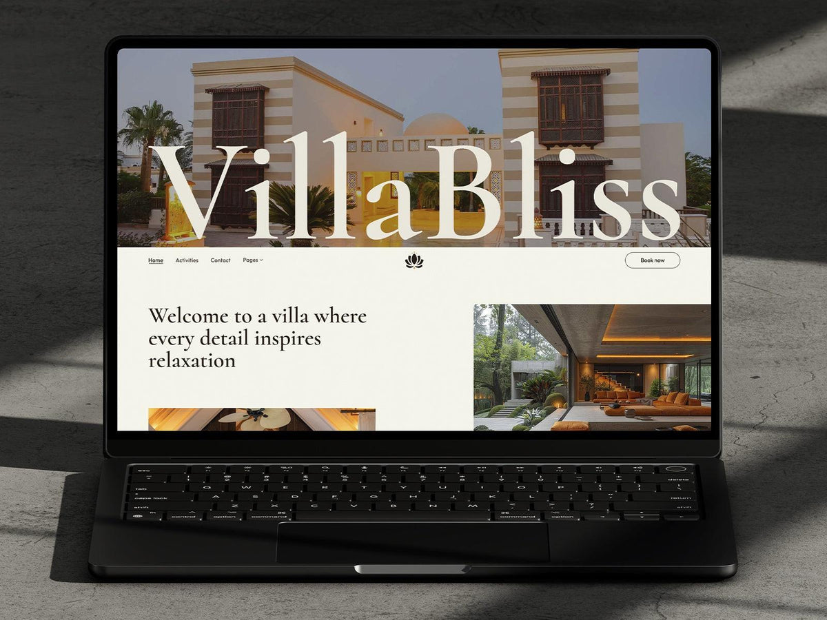 VillaBliss Framer template homepage preview