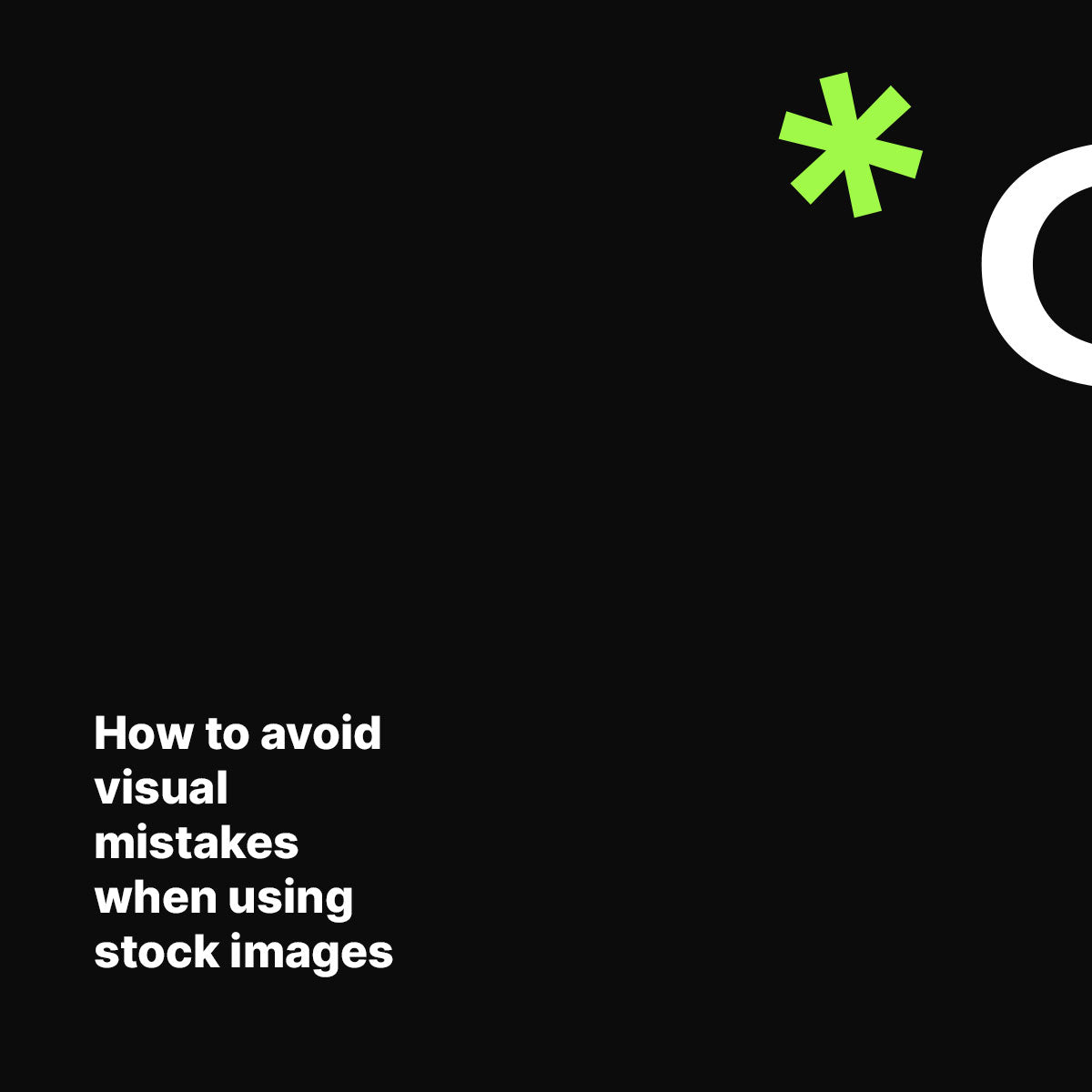 How to avoid visual mistakes when using stock images