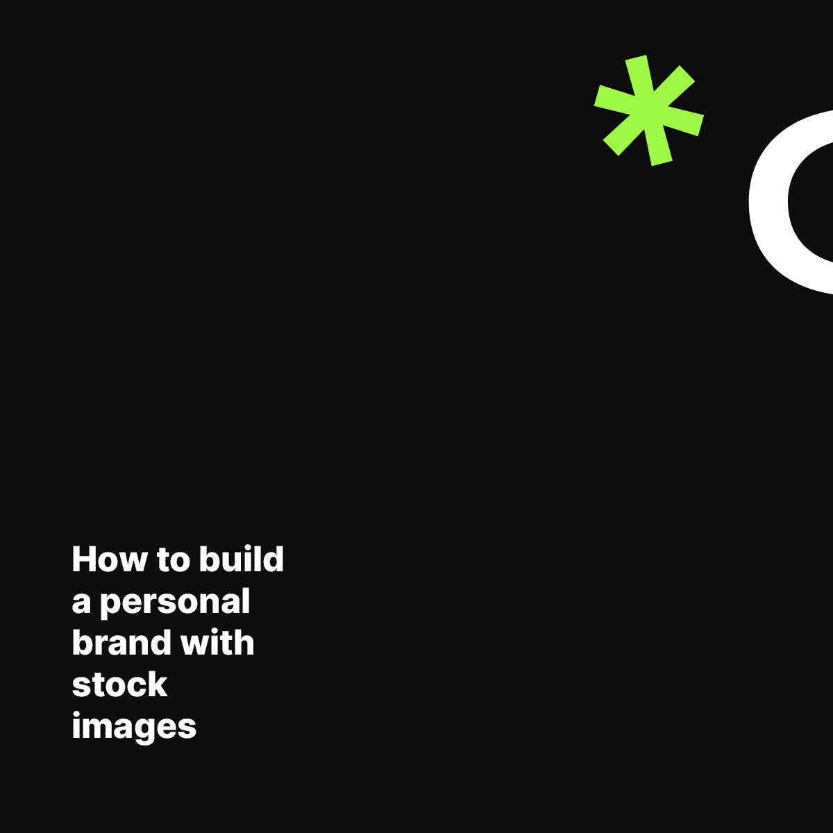 How to build a personal brand with stock images