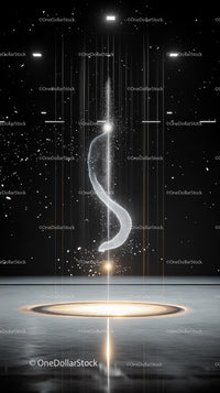 Futuristic Cosmic Spiral Galaxy with Starry Space Background