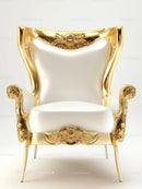 Luxurious Gold Ornate Throne with Baroque Details for Royal Decor