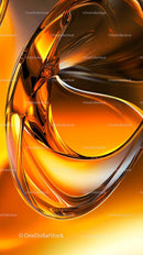 Abstract Golden Liquid Swirl with Metallic Gloss and Fluid Motion