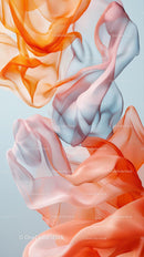 Colorful Flowing Silk Fabrics in Vibrant Artistic Composition