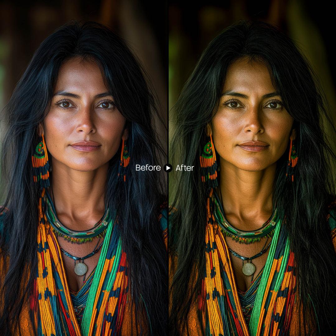 creative photo edit with Folklore Lightroom presets