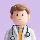 Friendly Doctor Figurine with Stethoscope for Healthcare Professionals