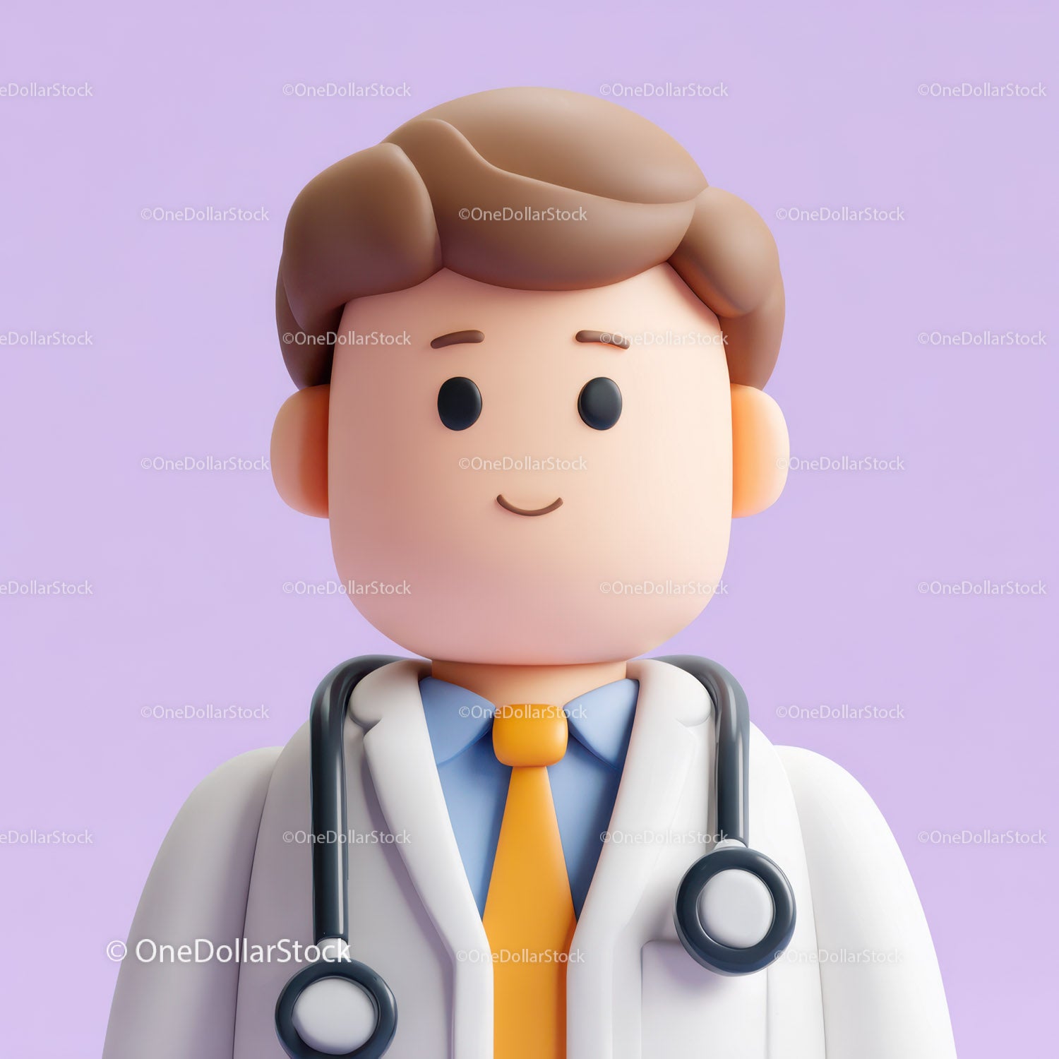 Friendly Doctor Figurine with Stethoscope for Healthcare Professionals