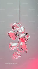 Ice Cubes with Melting Effect in Modern Minimalist Setting