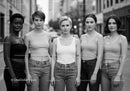 Diverse group of women united in urban setting