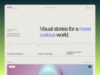 Mira Solis portfolio preview with editorial hero and Soft Signal abstract artwork