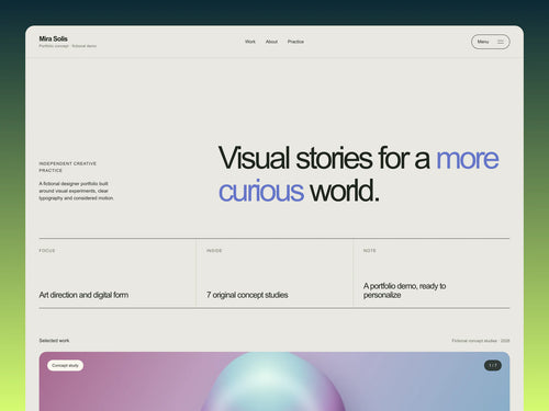 Mira Solis – Website Template for AI Agents