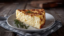 Blue Cheese and Rustic Bread on Decorative Plate in Food Setting