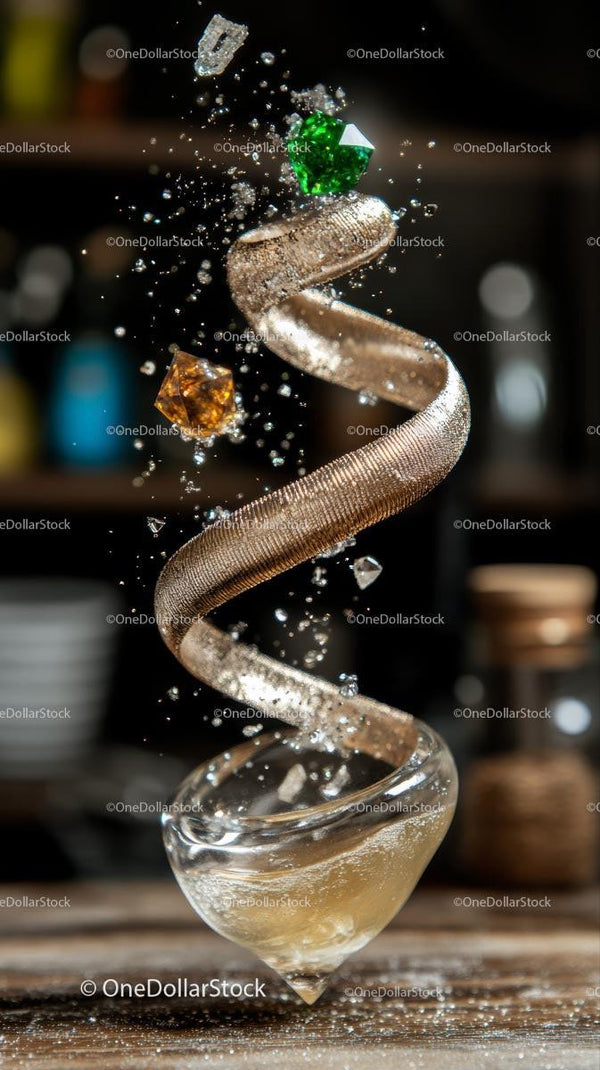 Vibrant Gemstones and Sparkling Diamond Explosion with Jewelry Elements