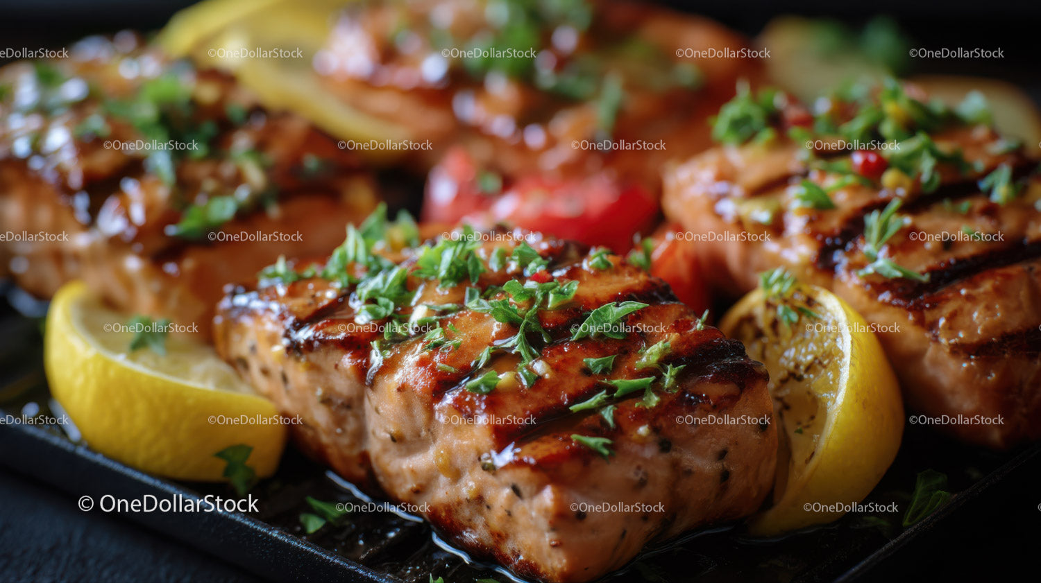Fresh Grilled Salmon with Lemon and Herbs for a Delicious Seafood Meal