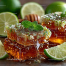Fresh Lime and Honey Dessert with Mint Garnish