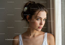 Young Woman Portrait Near Window With Bright Natural Light