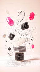 Modern Abstract Decoration With Floating Stones And Playful Elements
