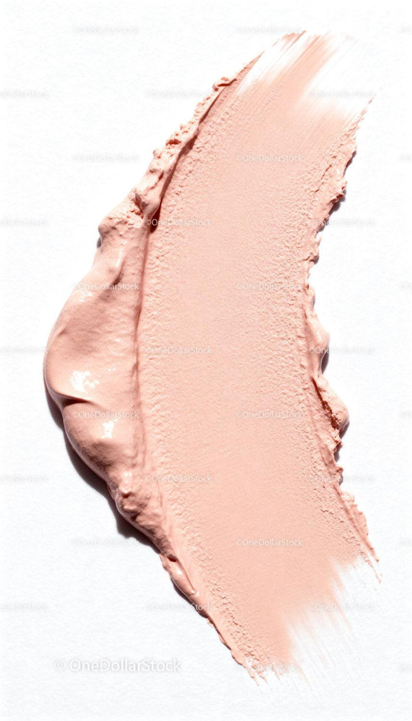 Smooth Light Beige Makeup Foundation Swatch on White