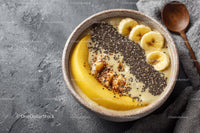 Delicious Tropical Smoothie Bowl with Banana and Chia Seeds