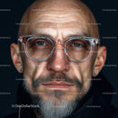 Confident Mature Man with Stylish Glasses and Gray Beard