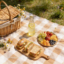 Fresh Summer Picnic with Sandwiches and Fruit Plate