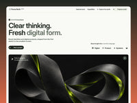 Primefolio homepage preview featuring a pale paper canvas, olive typography, sage cards and colorful abstract compositions.