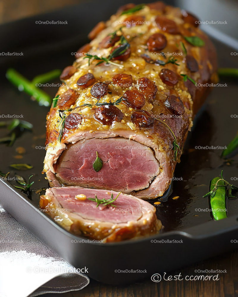 Gourmet Roasted Beef Tenderloin with Garlic and Herbs