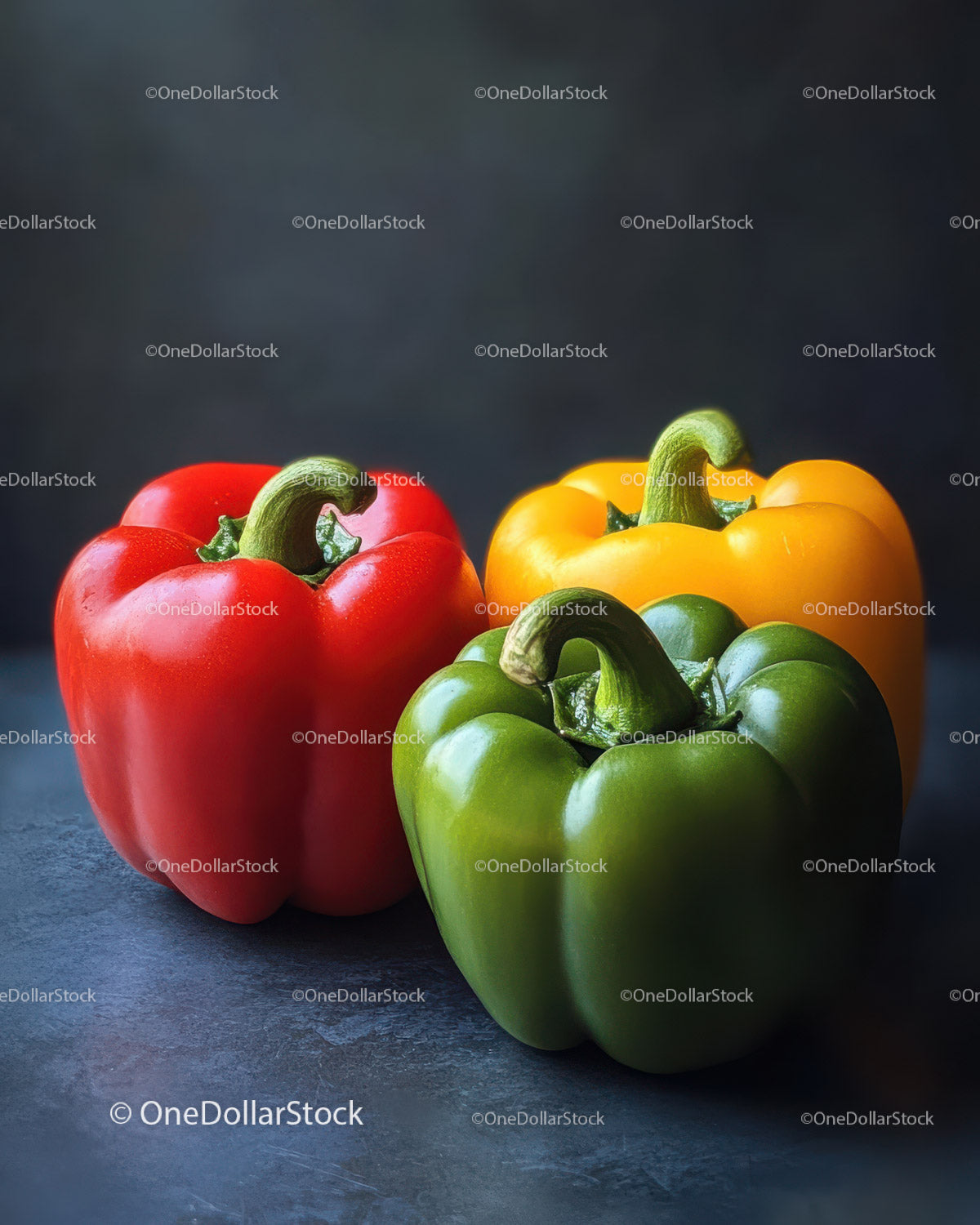 Colorful Bell Peppers Red Yellow and Green Fresh Vegetables