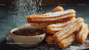 Crispy Sugar-Coated Churros with Chocolate Dipping Sauce