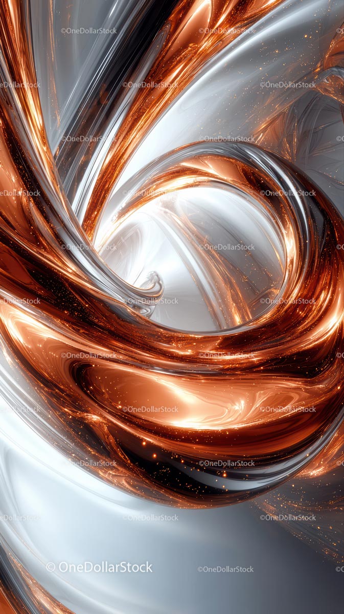 Futuristic Abstract Metallic Swirl Background