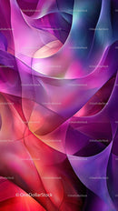 Vibrant Abstract Digital Art with Flowing Shapes and Gradient Background