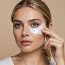 Woman Applying Under Eye Patches for Skin Rejuvenation