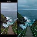 Before and after Pacific Ocean Lightroom preset edit
