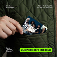 Business card in jacket pocket Editable PSD Mockup preview