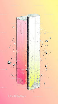 Modern Concrete Pillars with Pastel Background for Creative Design