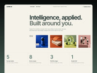 Orbit homepage preview featuring warm paper surfaces, deep green type and editorial still-life images.