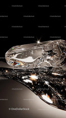 Elegant Crystal Ice Cube with Melting Surface for Luxury Design