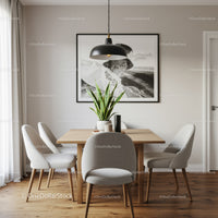 Contemporary Dining Room with Minimalist Decor and Natural Lighting